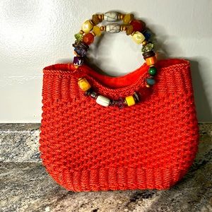 Cappelli handbag for women with beaded handles